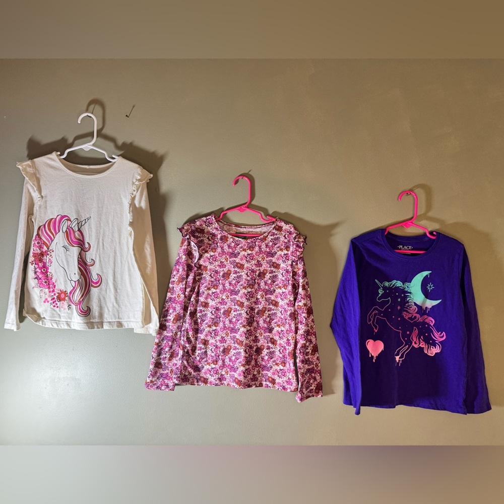 Set of 5 girls long sleeve shirts